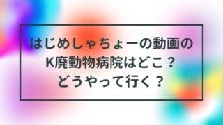 はじめしゃちょーの動画のK廃動物病院はどこ？どうやって行く？