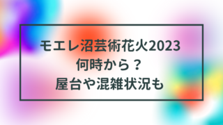 モエレ沼芸術花火2023何時から？屋台や混雑状況も