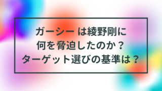 ガーシー は綾野剛に何を脅迫したのか？ターゲット選びの基準は？